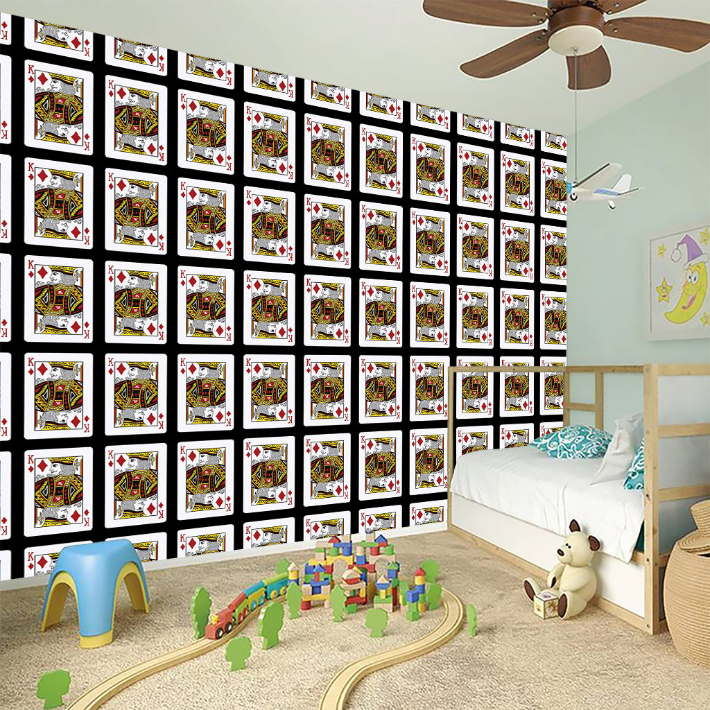 King Of Diamonds Pattern Print Wall Sticker