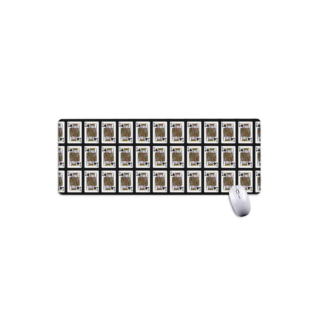 King Of Spades Pattern Print Extended Mouse Pad