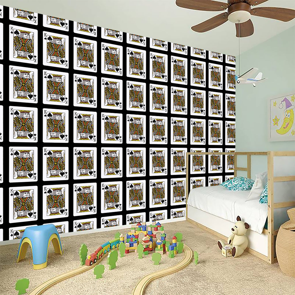 King Of Spades Pattern Print Wall Sticker
