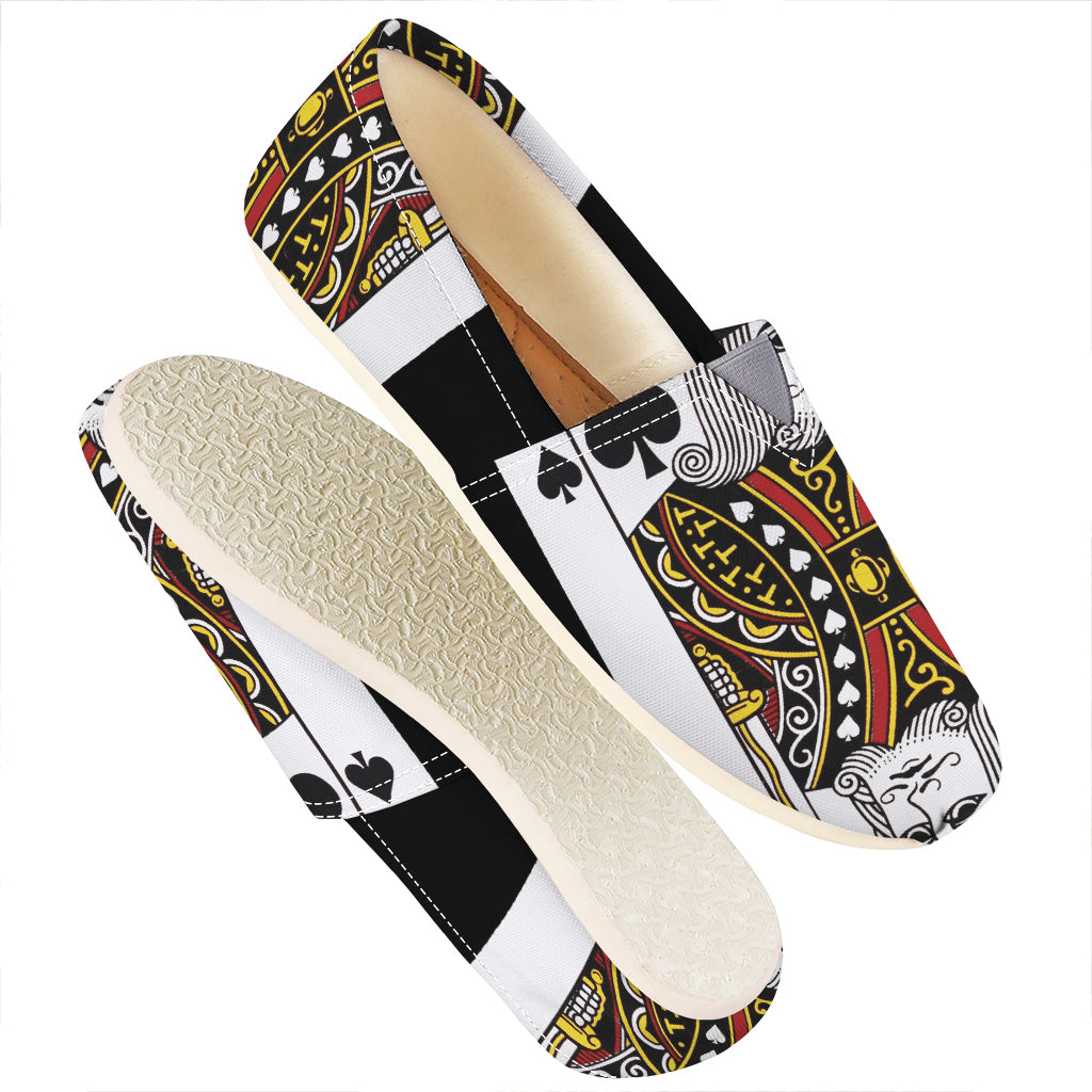 King Of Spades Playing Card Print Casual Shoes