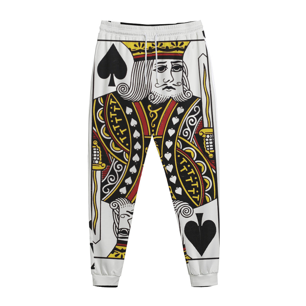 King Of Spades Playing Card Print Jogger Pants