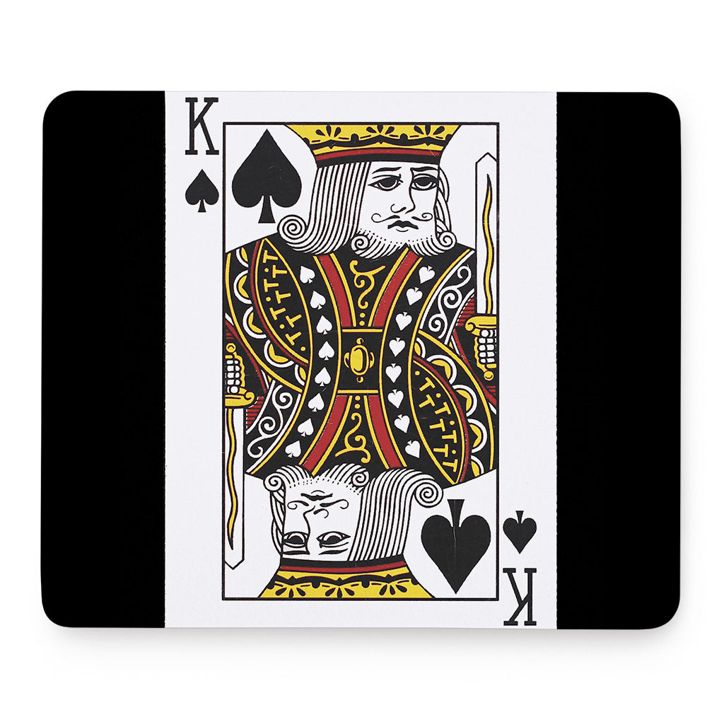 King Of Spades Playing Card Print Mouse Pad