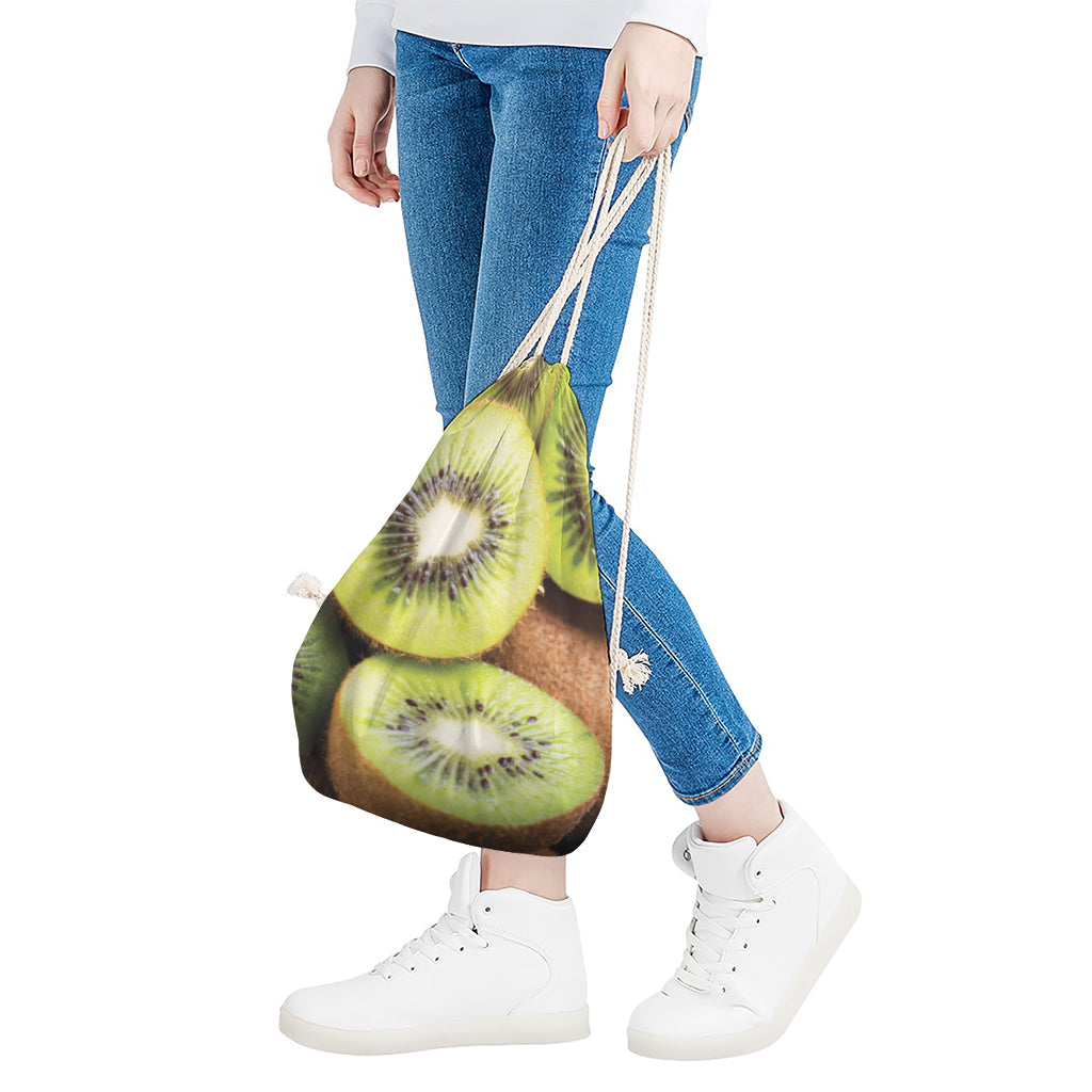 Kiwi 3D Print Drawstring Bag