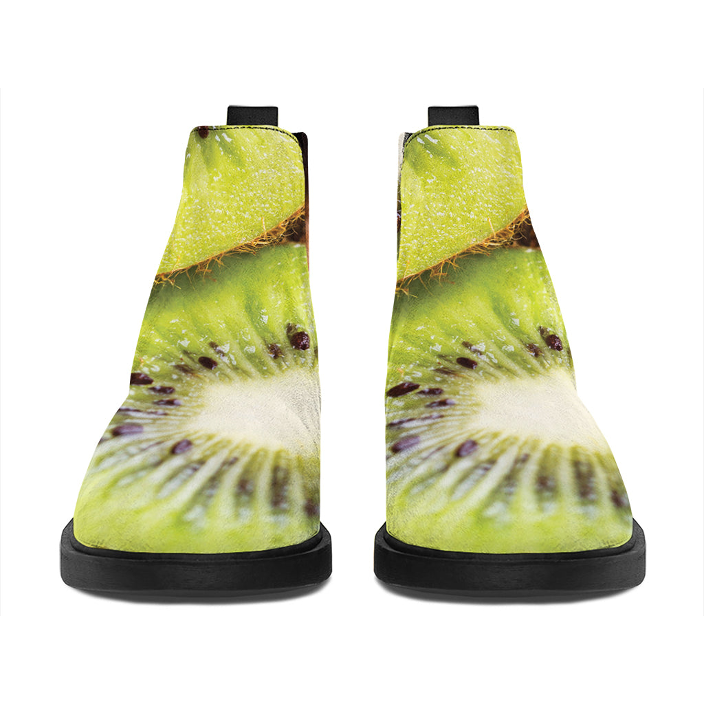 Kiwi 3D Print Flat Ankle Boots