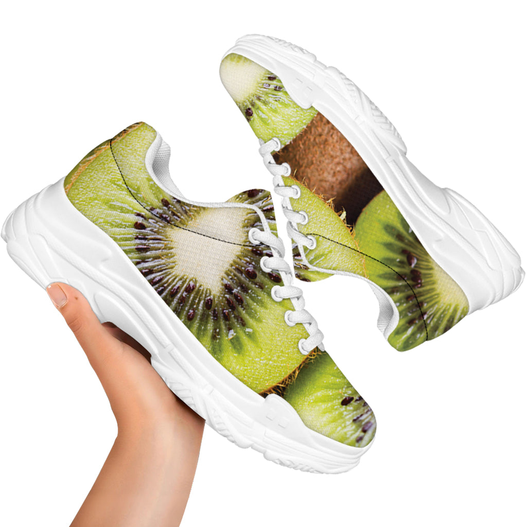 Kiwi 3D Print White Chunky Shoes