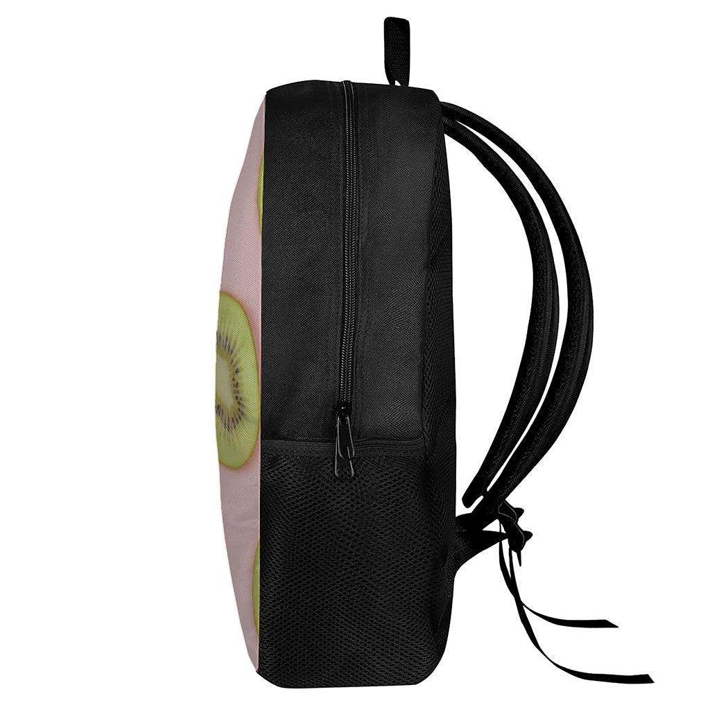 Kiwi Slices Pattern Print 17 Inch Backpack