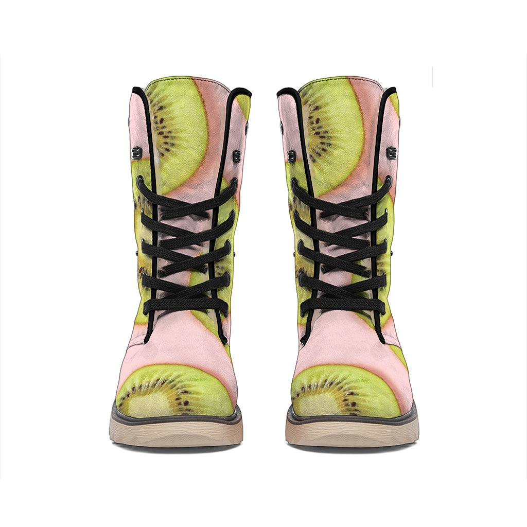 Kiwi Slices Pattern Print Winter Boots