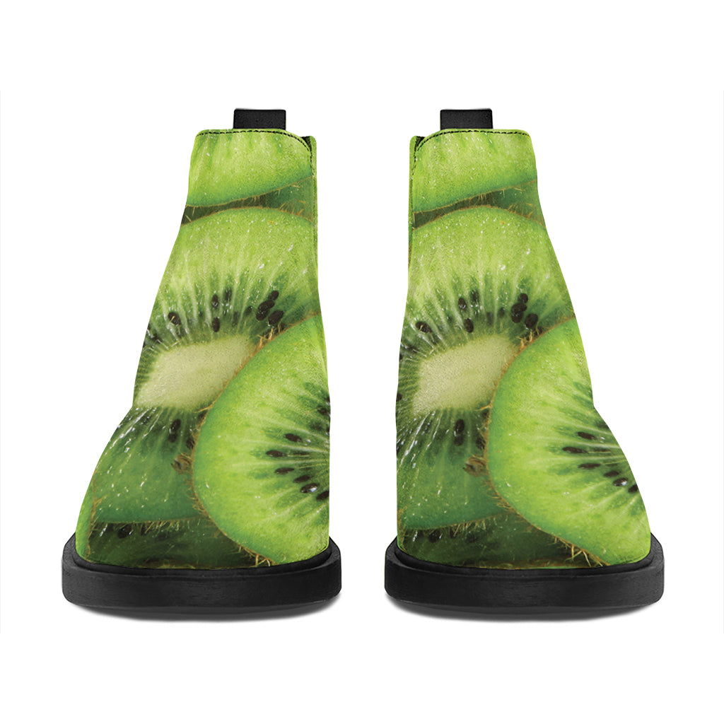 Kiwi Slices Print Flat Ankle Boots
