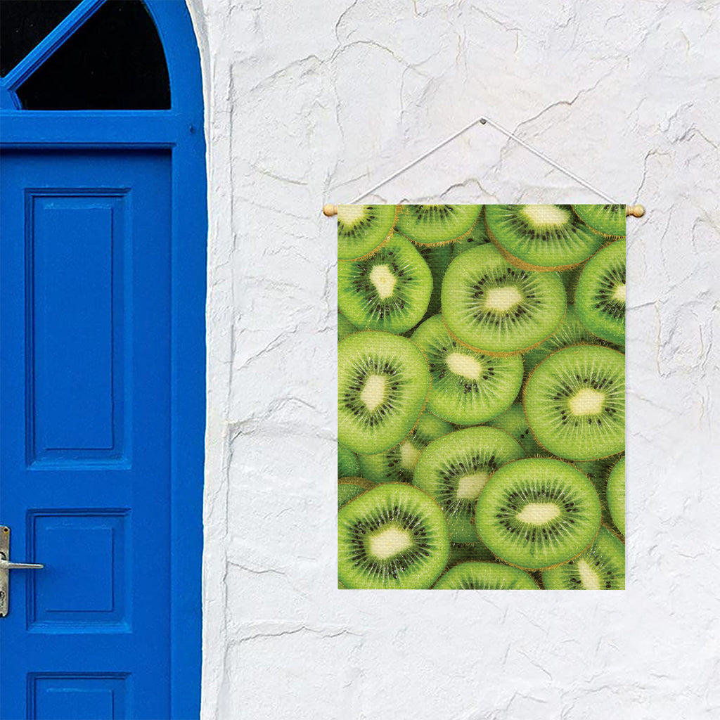 Kiwi Slices Print Garden Flag