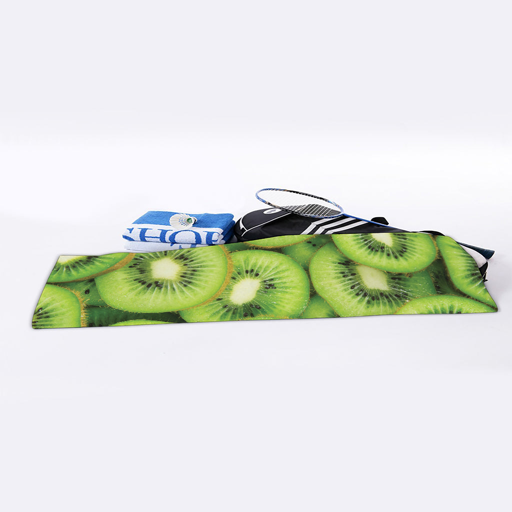 Kiwi Slices Print Sports Towel