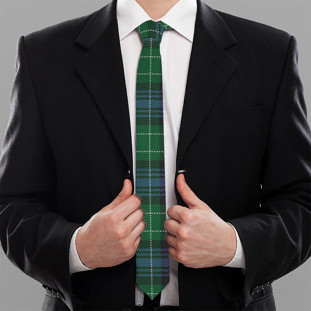Knitted Scottish Plaid Print Necktie