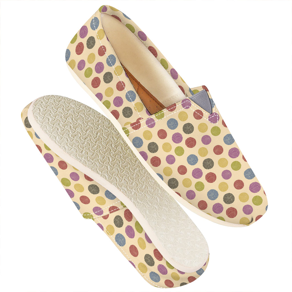 Knitting Yarn Pattern Print Casual Shoes