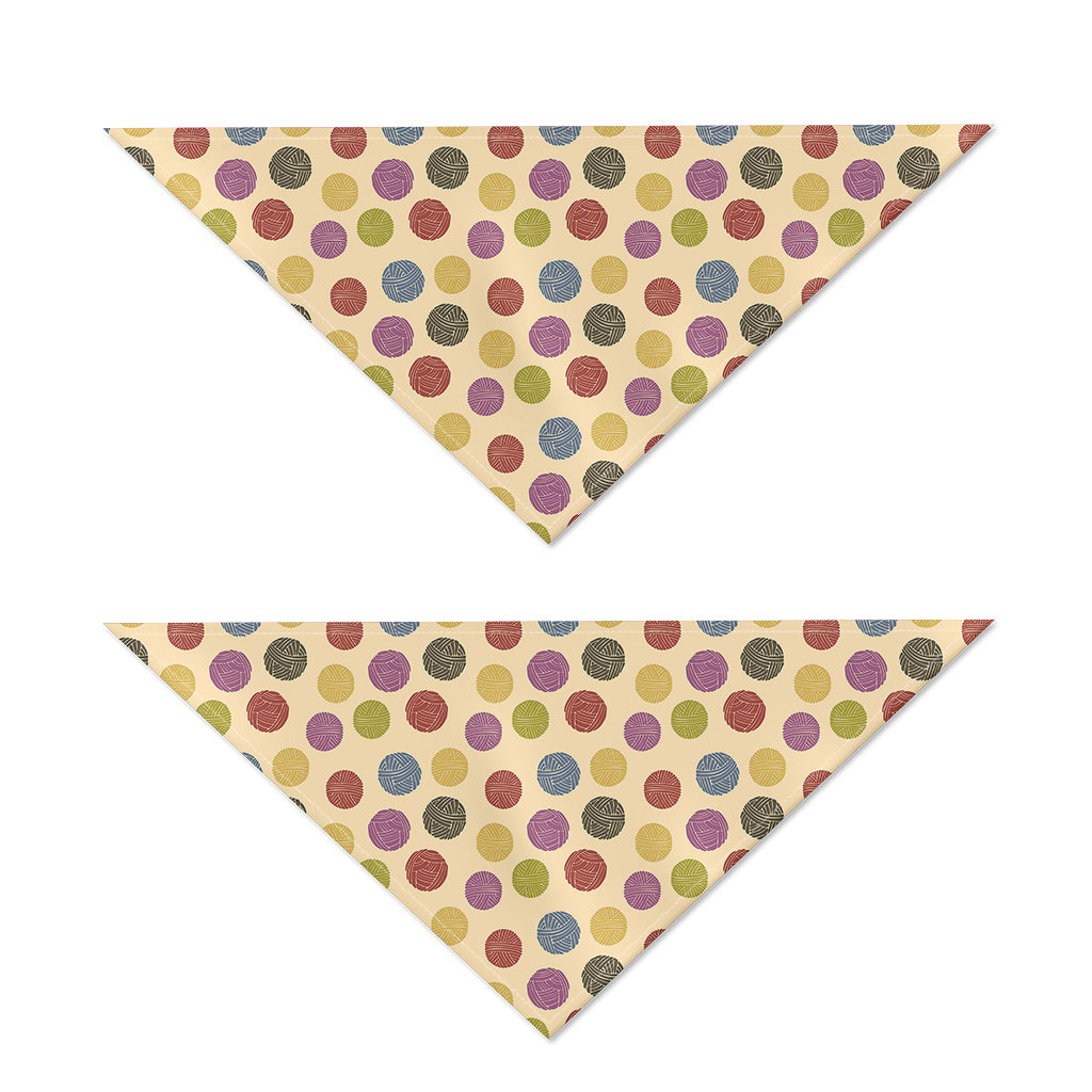Knitting Yarn Pattern Print Dog Bandana