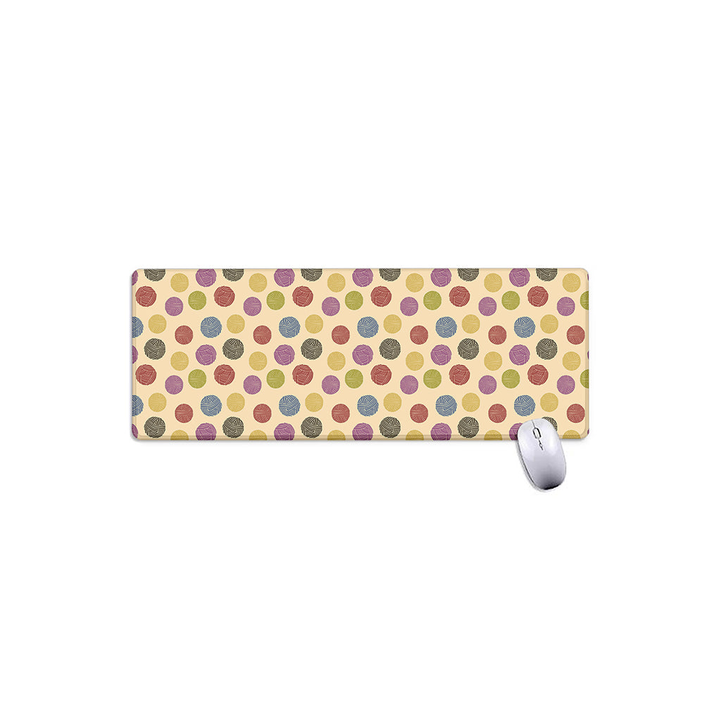 Knitting Yarn Pattern Print Extended Mouse Pad