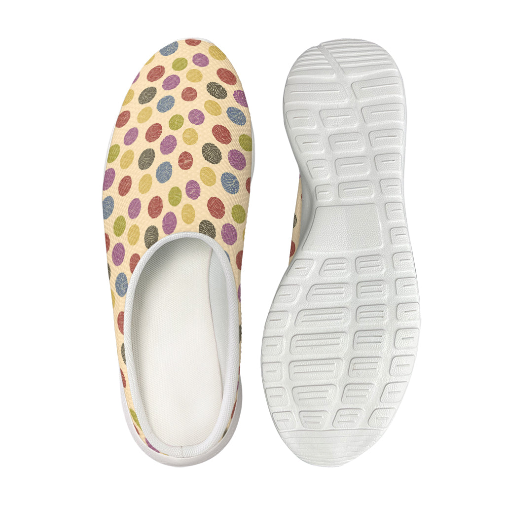 Knitting Yarn Pattern Print Mesh Casual Shoes