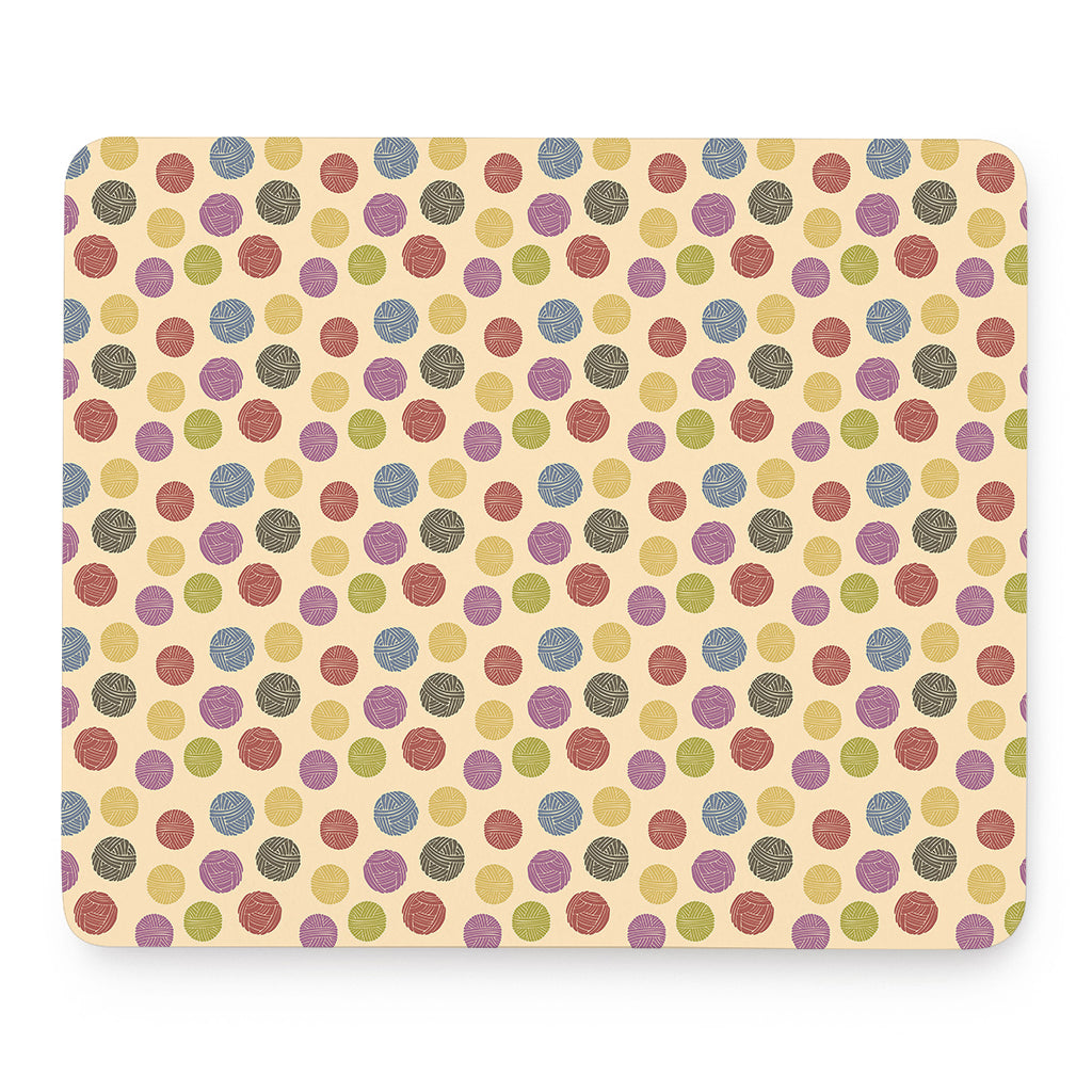 Knitting Yarn Pattern Print Mouse Pad