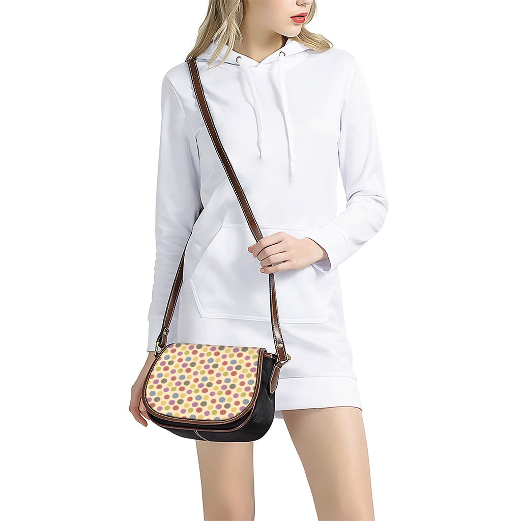 Knitting Yarn Pattern Print Saddle Bag
