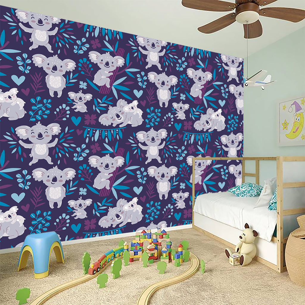 Koala Forest Pattern Print Wall Sticker