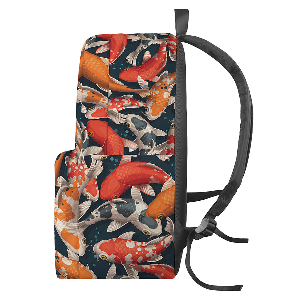 Koi Carp Pattern Print Backpack