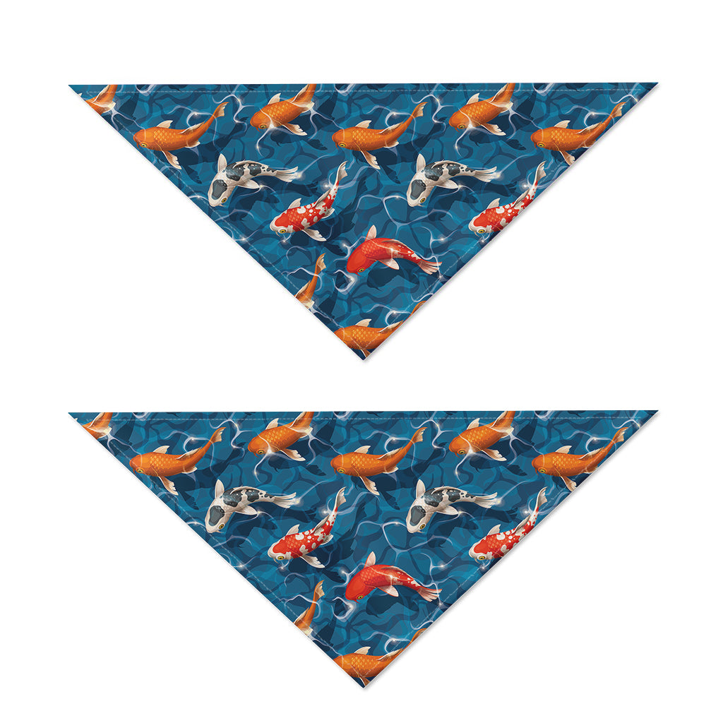 Koi Fish Pattern Print Dog Bandana
