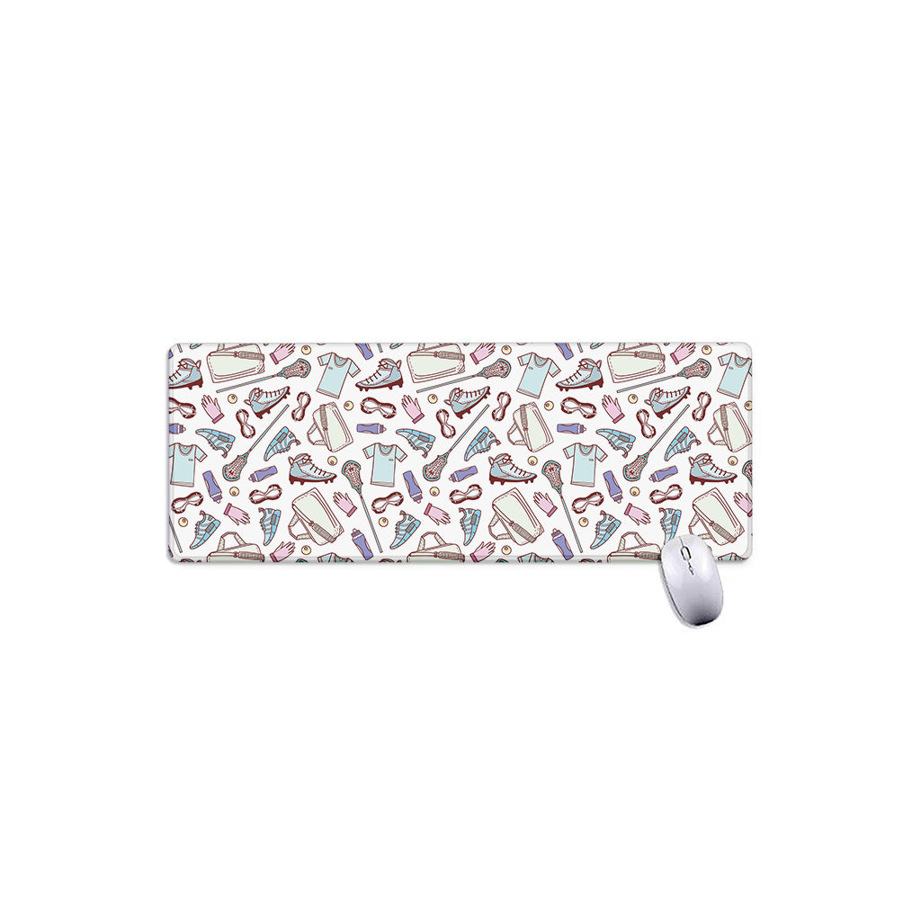 Lacrosse Sport Pattern Print Extended Mouse Pad