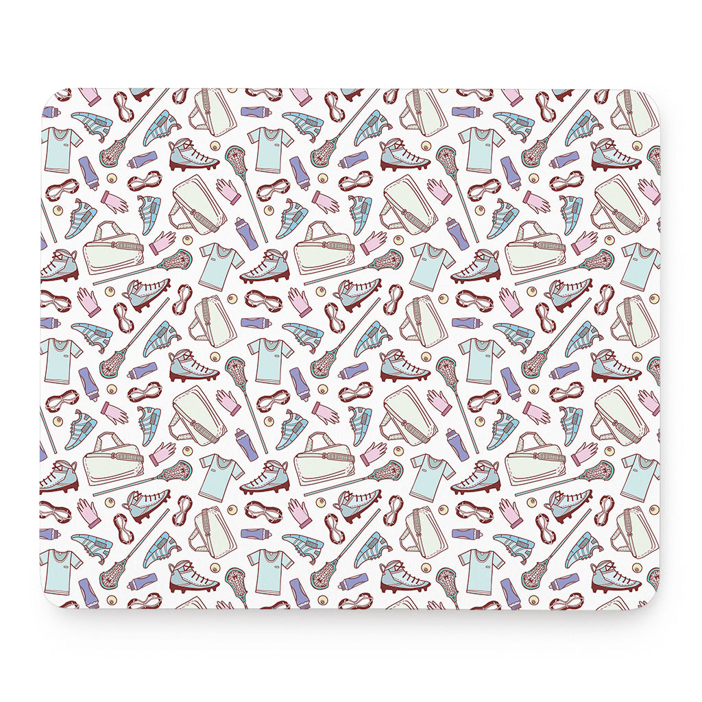 Lacrosse Sport Pattern Print Mouse Pad