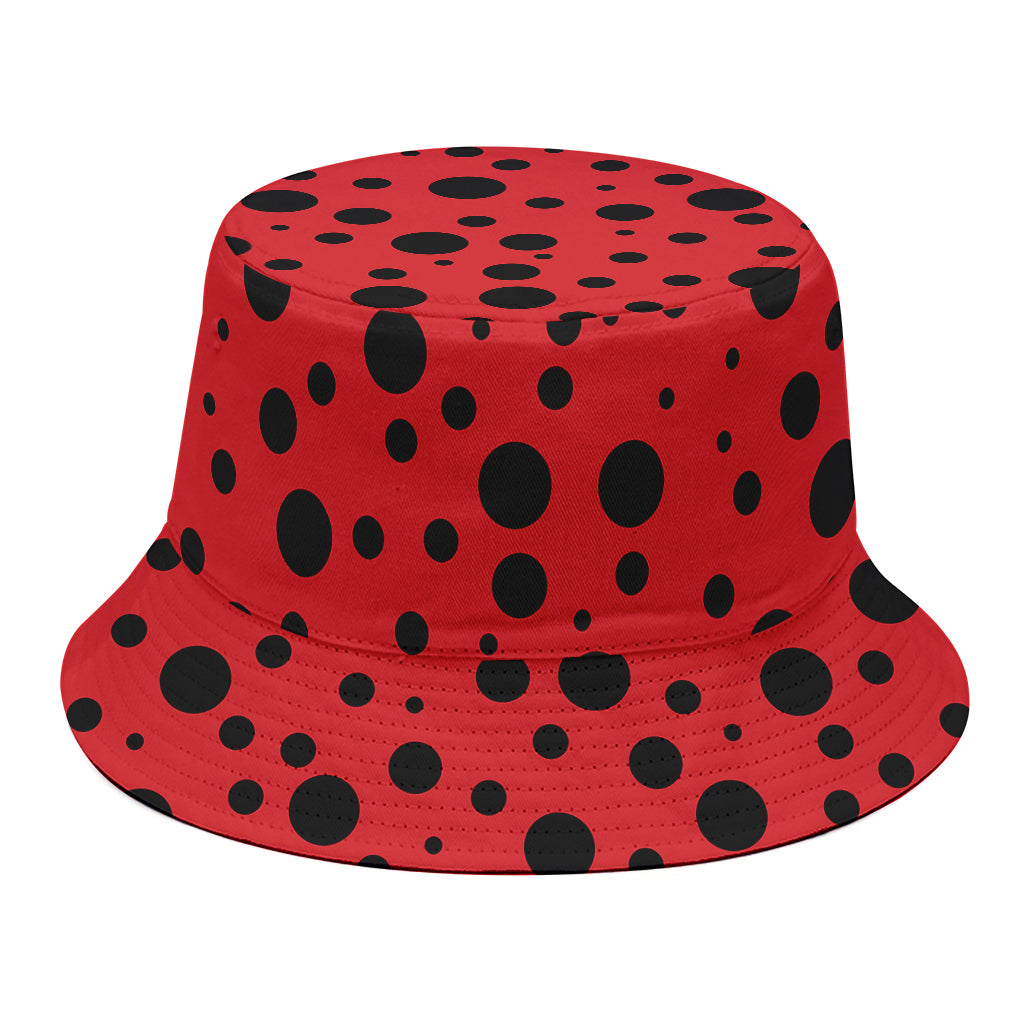 Ladybug Spots Pattern Print Bucket Hat