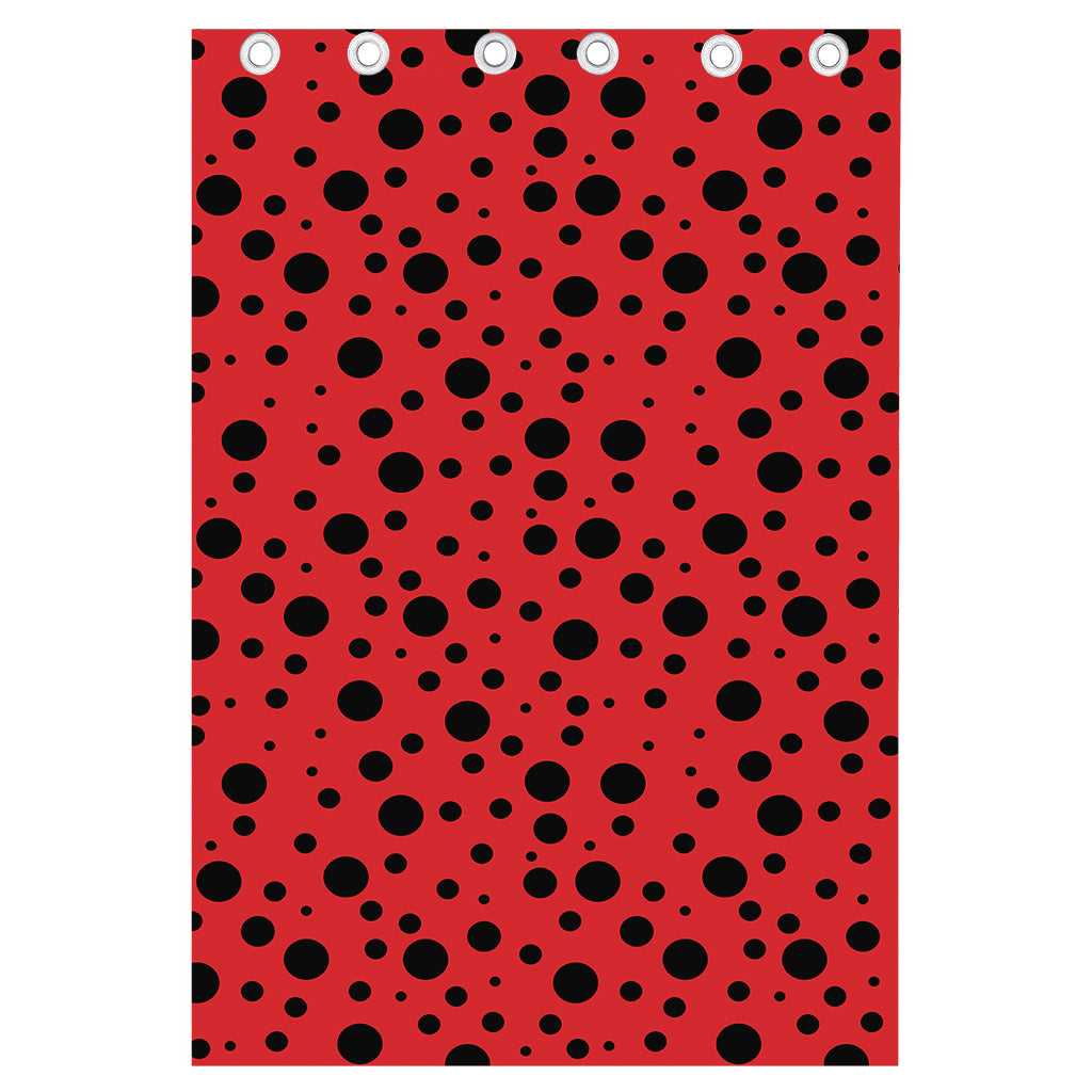 Ladybug Spots Pattern Print Curtain