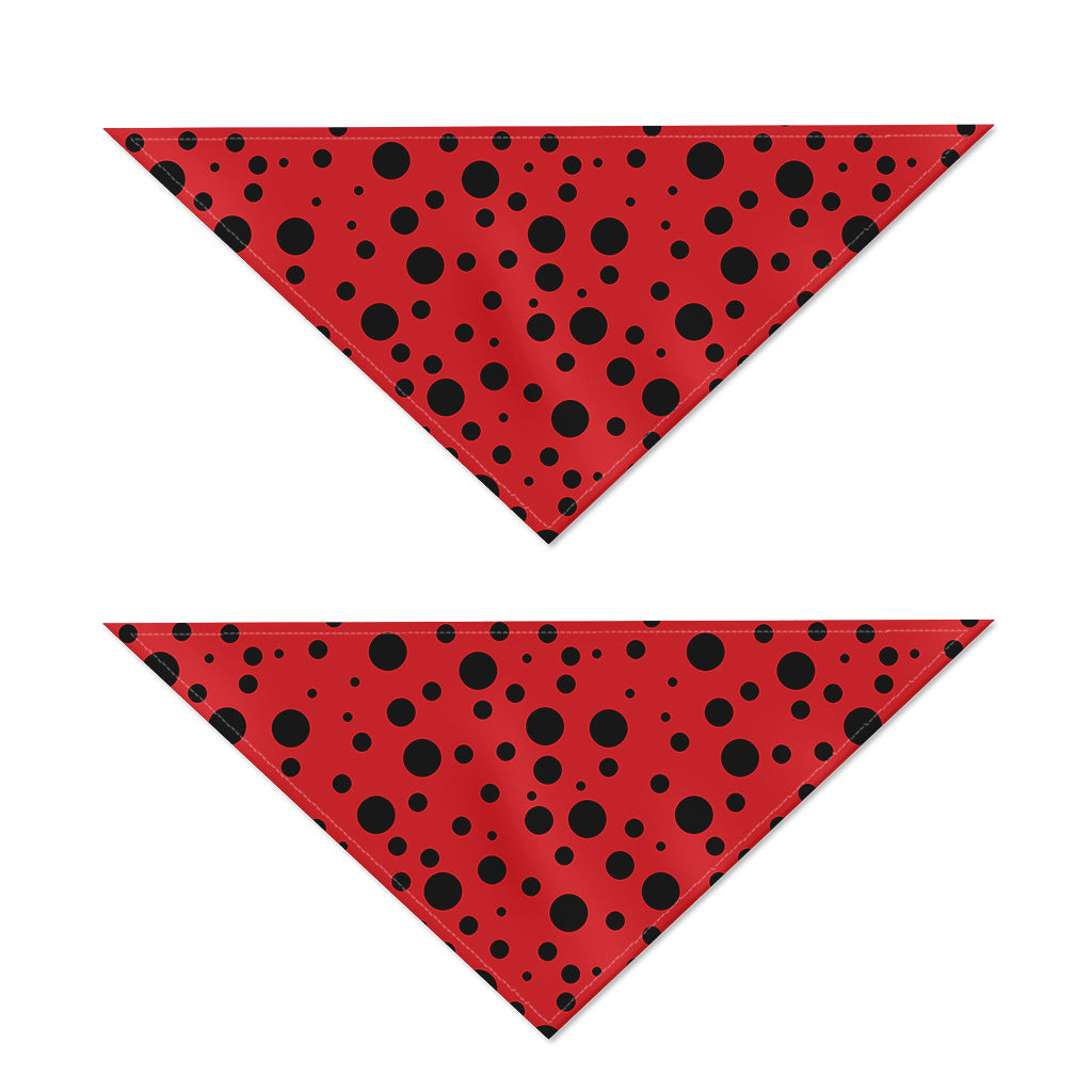 Ladybug Spots Pattern Print Dog Bandana