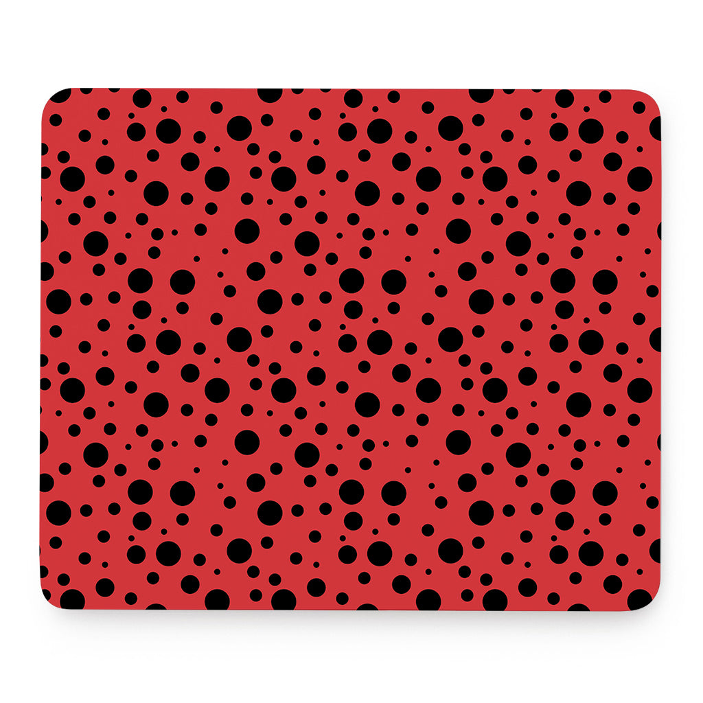 Ladybug Spots Pattern Print Mouse Pad