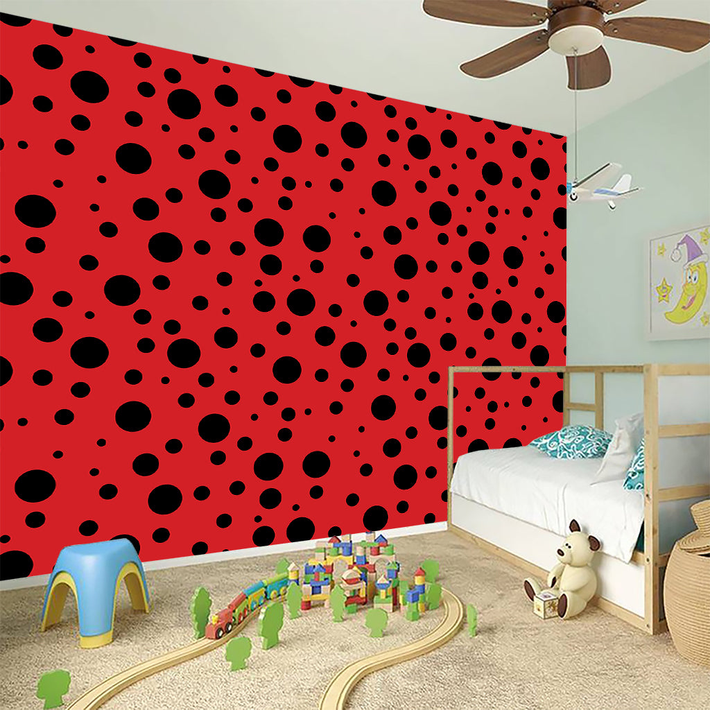 Ladybug Spots Pattern Print Wall Sticker