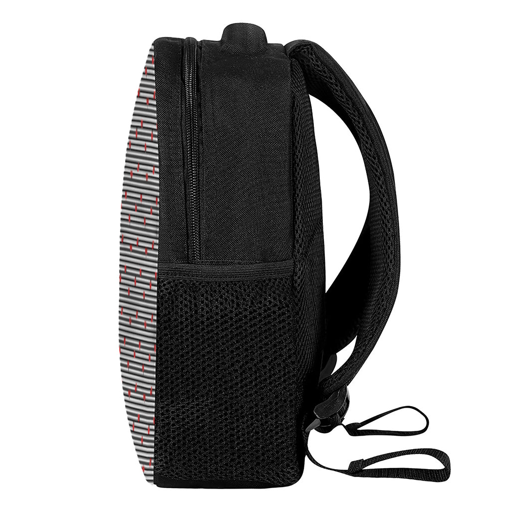 Ladybug Striped Pattern Print Casual Backpack