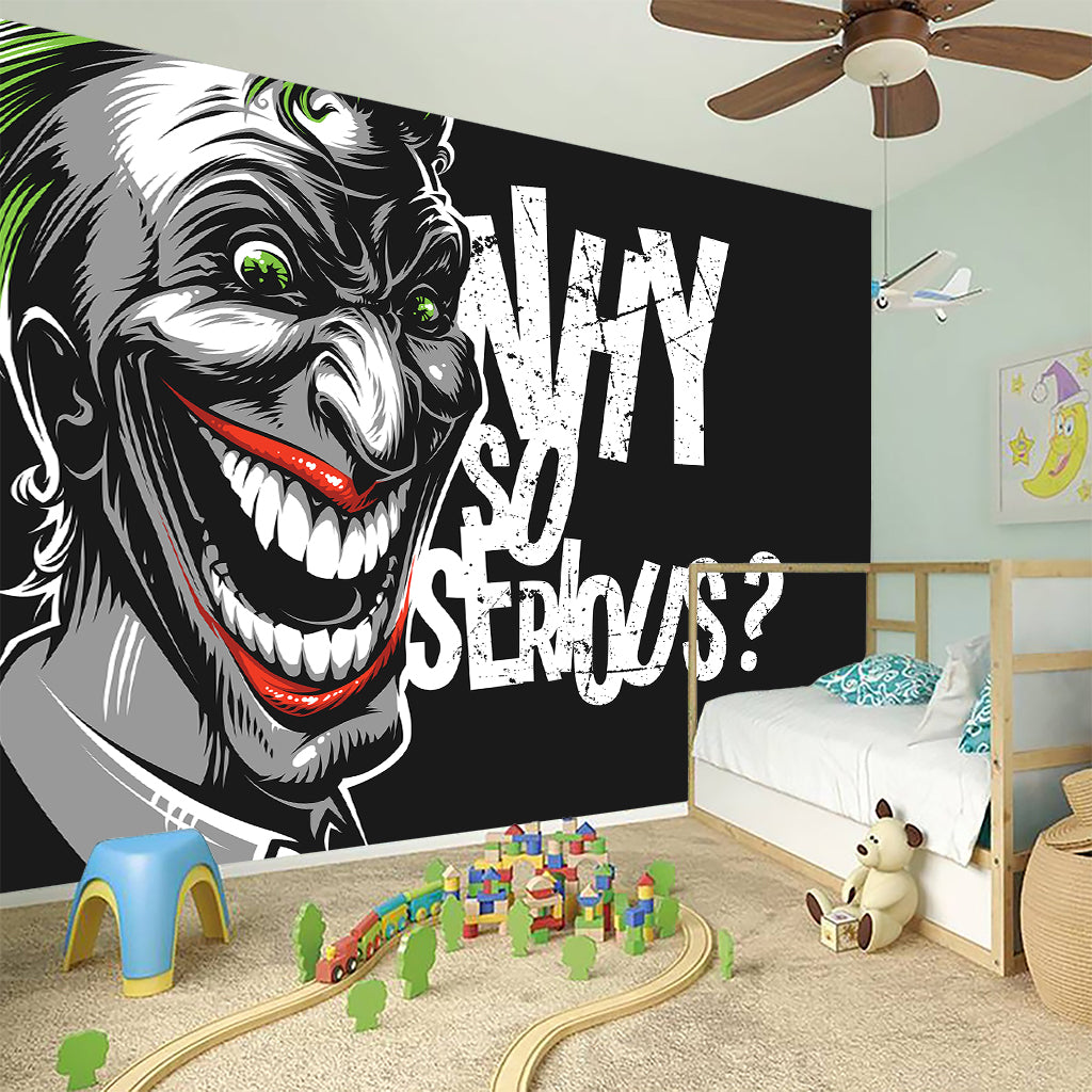 Laughing Joker Why So Serious Print Wall Sticker