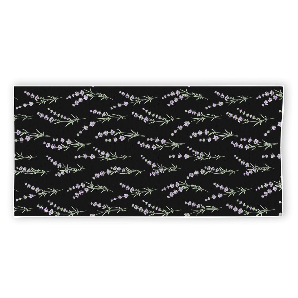 Lavender Flowers Pattern Print Beach Towel