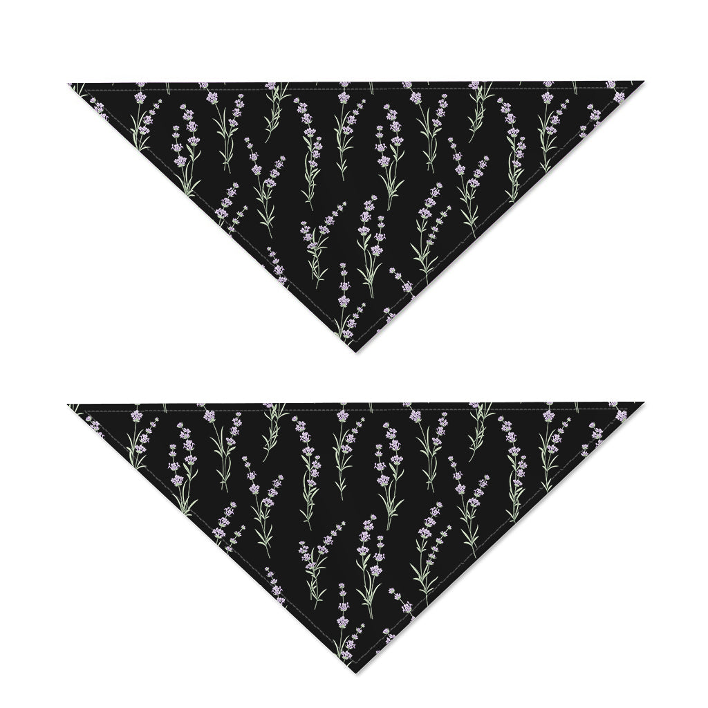 Lavender Flowers Pattern Print Dog Bandana