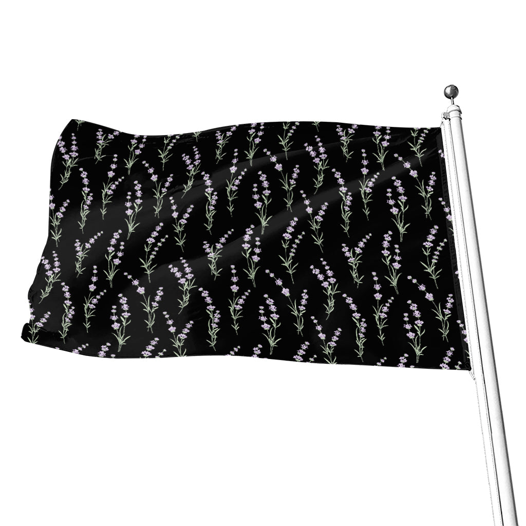 Lavender Flowers Pattern Print Flag