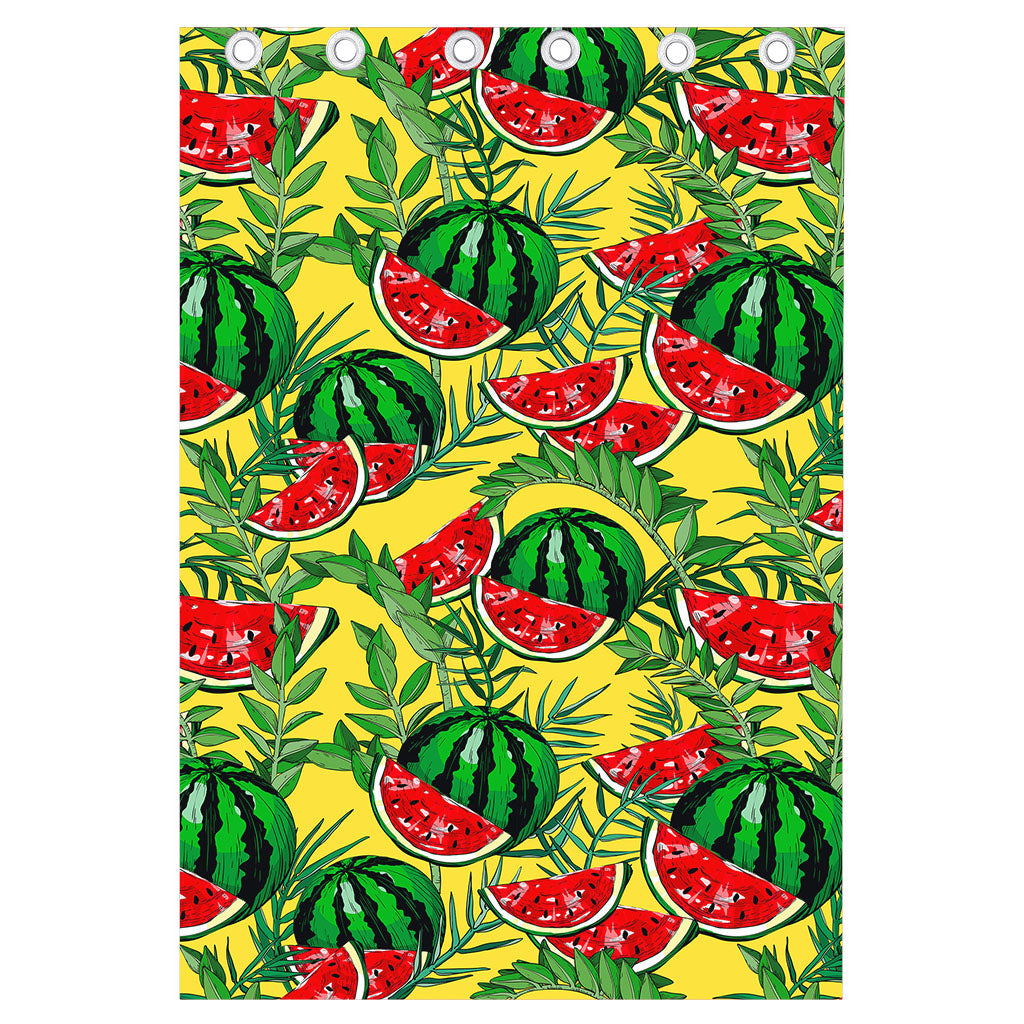 Leaf Watermelon Pieces Pattern Print Curtain