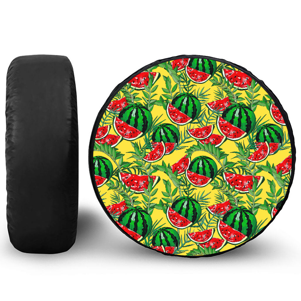 Leaf Watermelon Pieces Pattern Print Tire Cover