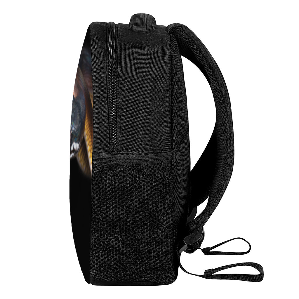 Leiopython Snake Print Casual Backpack