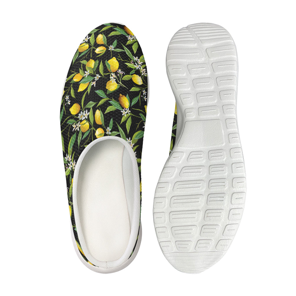 Lemon And Flower Pattern Print Mesh Casual Shoes