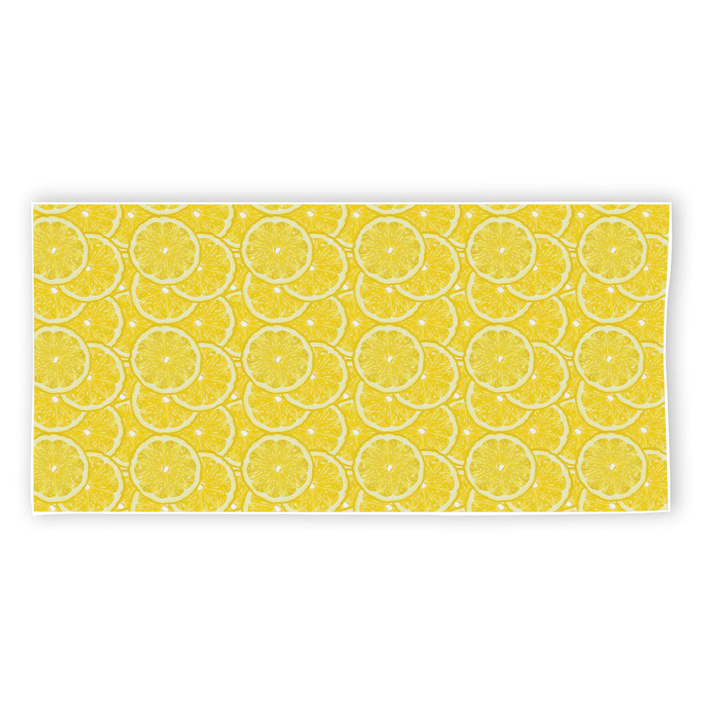 Lemon Slices Pattern Print Beach Towel