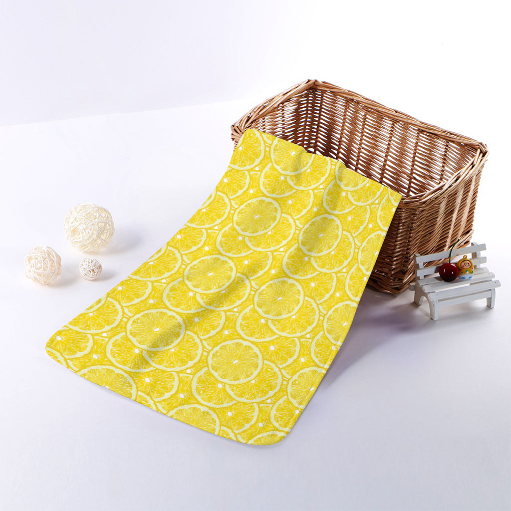Lemon Slices Pattern Print Towel