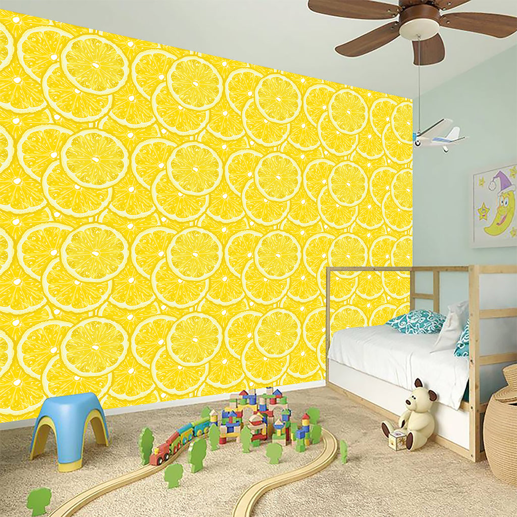 Lemon Slices Pattern Print Wall Sticker