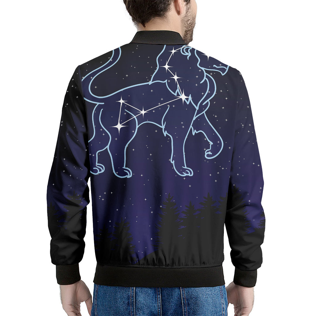 Leo Constellation Print Men's Bomber Jacket