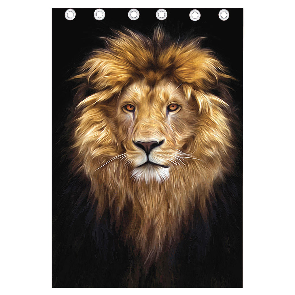 Leo Portrait Print Curtain