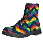 LGBT Pride Rainbow Chevron Pattern Print Backpack