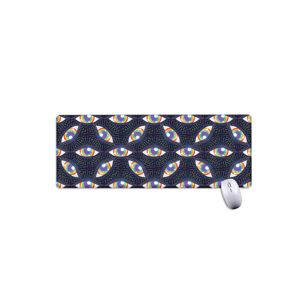 LGBT Pride Rainbow Eyes Pattern Print Extended Mouse Pad
