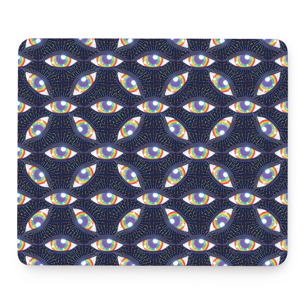LGBT Pride Rainbow Eyes Pattern Print Mouse Pad