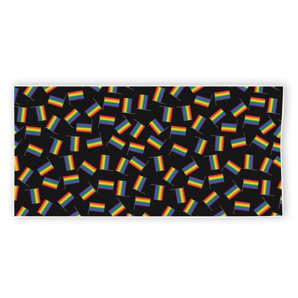LGBT Pride Rainbow Flag Pattern Print Beach Towel