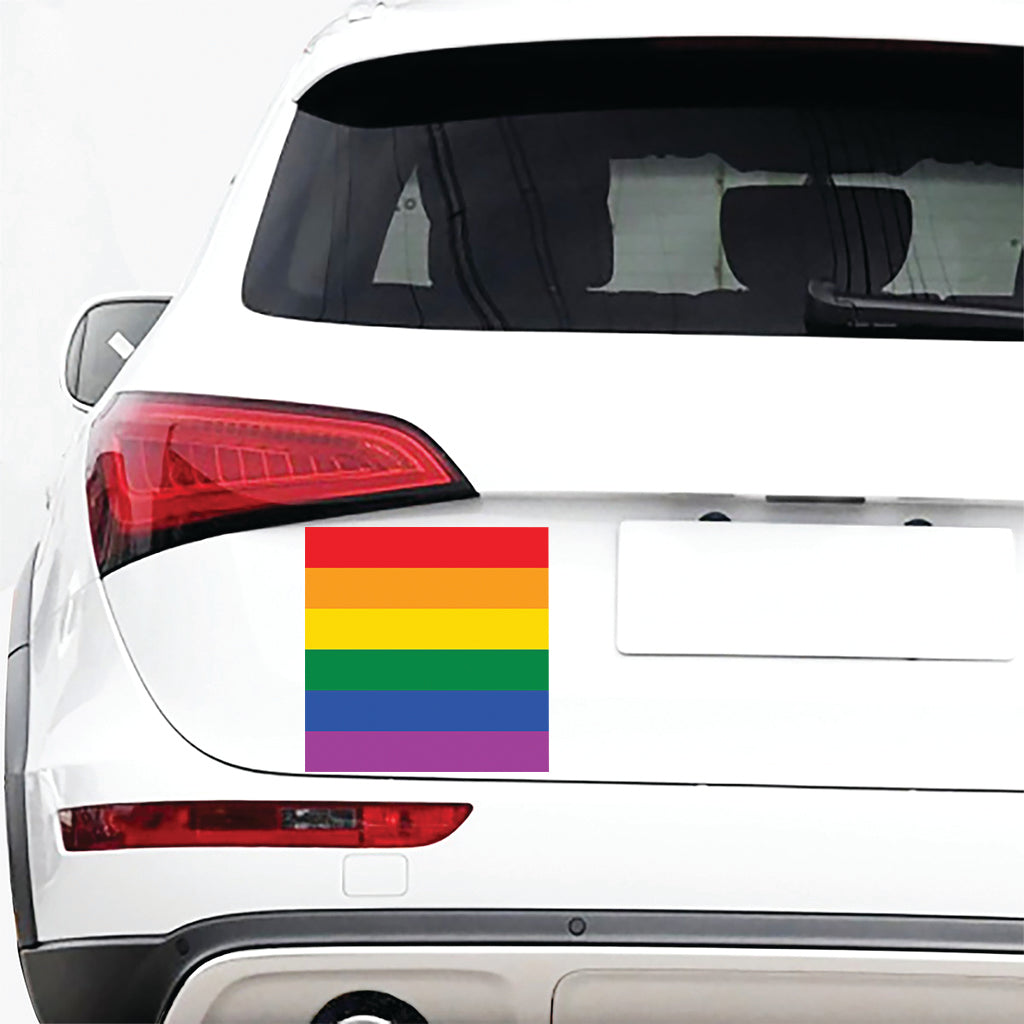 LGBT Pride Rainbow Flag Print Car Sticker